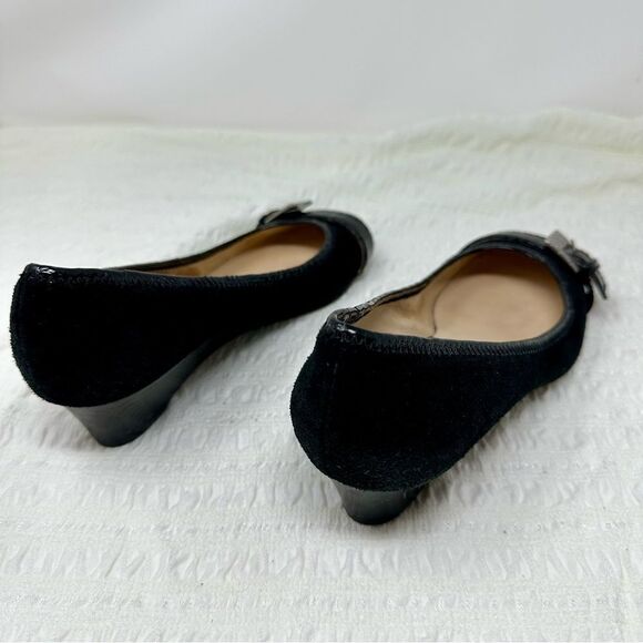 Michael Kors Suede Buckle Low Wedges- Size 9 - Picture 12 of 13